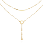 Layered Circle Drop Necklace