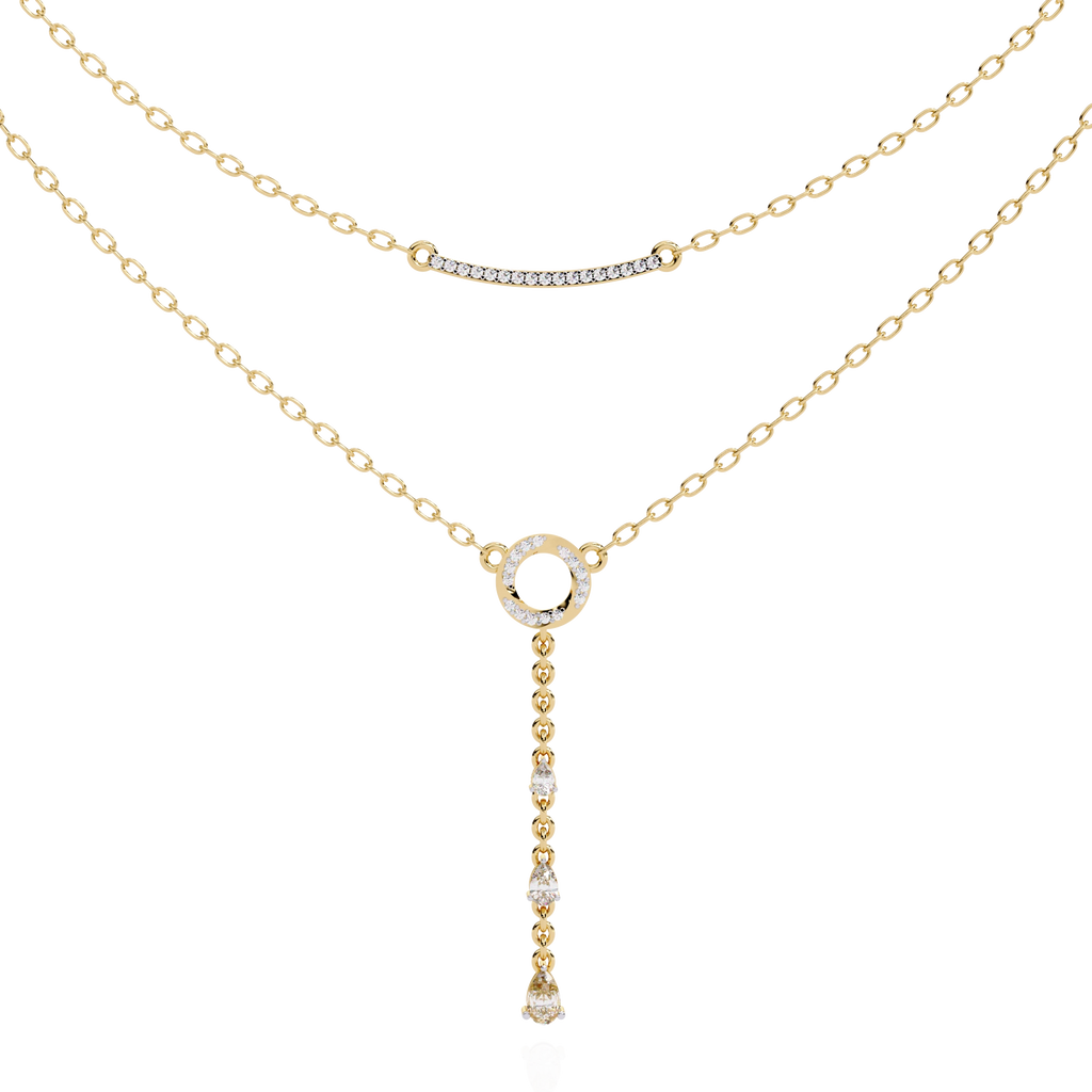 Layered Circle Drop Necklace