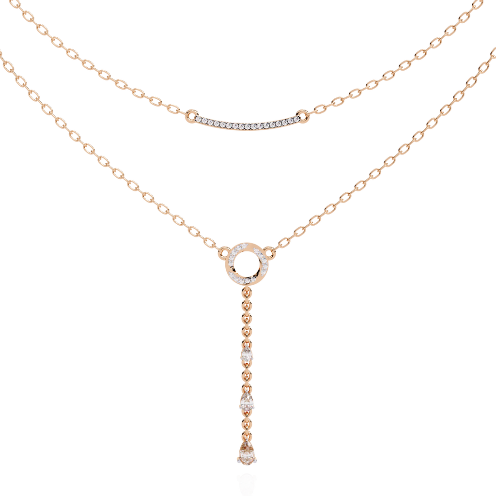 Layered Circle Drop Necklace
