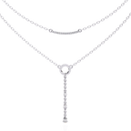 Layered Circle Drop Necklace