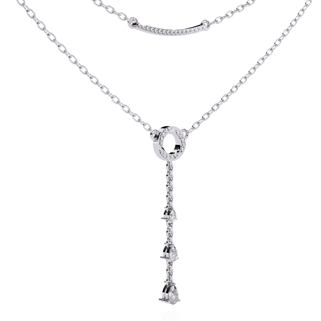 Layered Circle Drop Necklace
