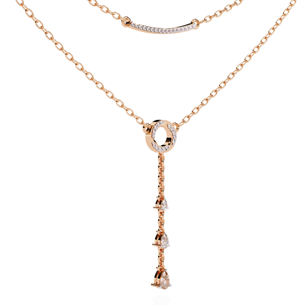 Layered Circle Drop Necklace