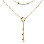 Layered Circle Drop Necklace