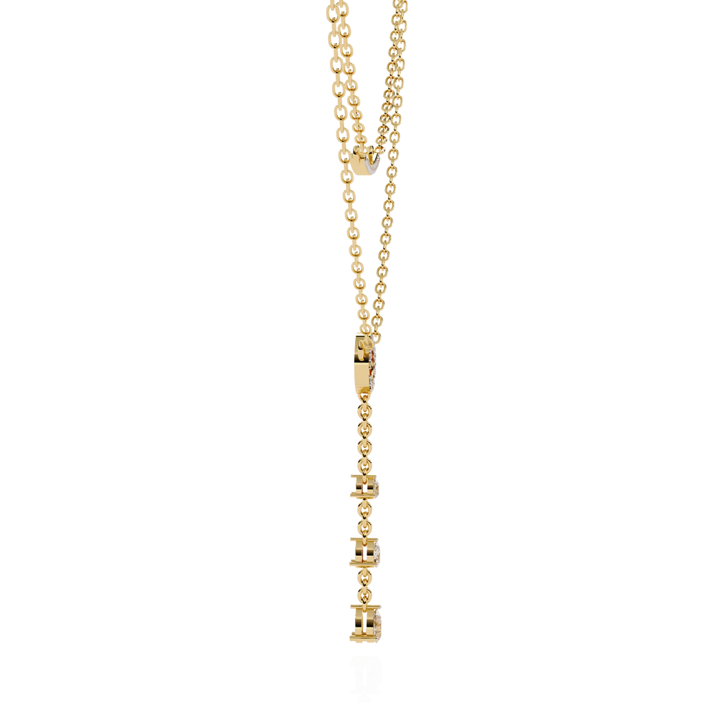 Layered Circle Drop Necklace