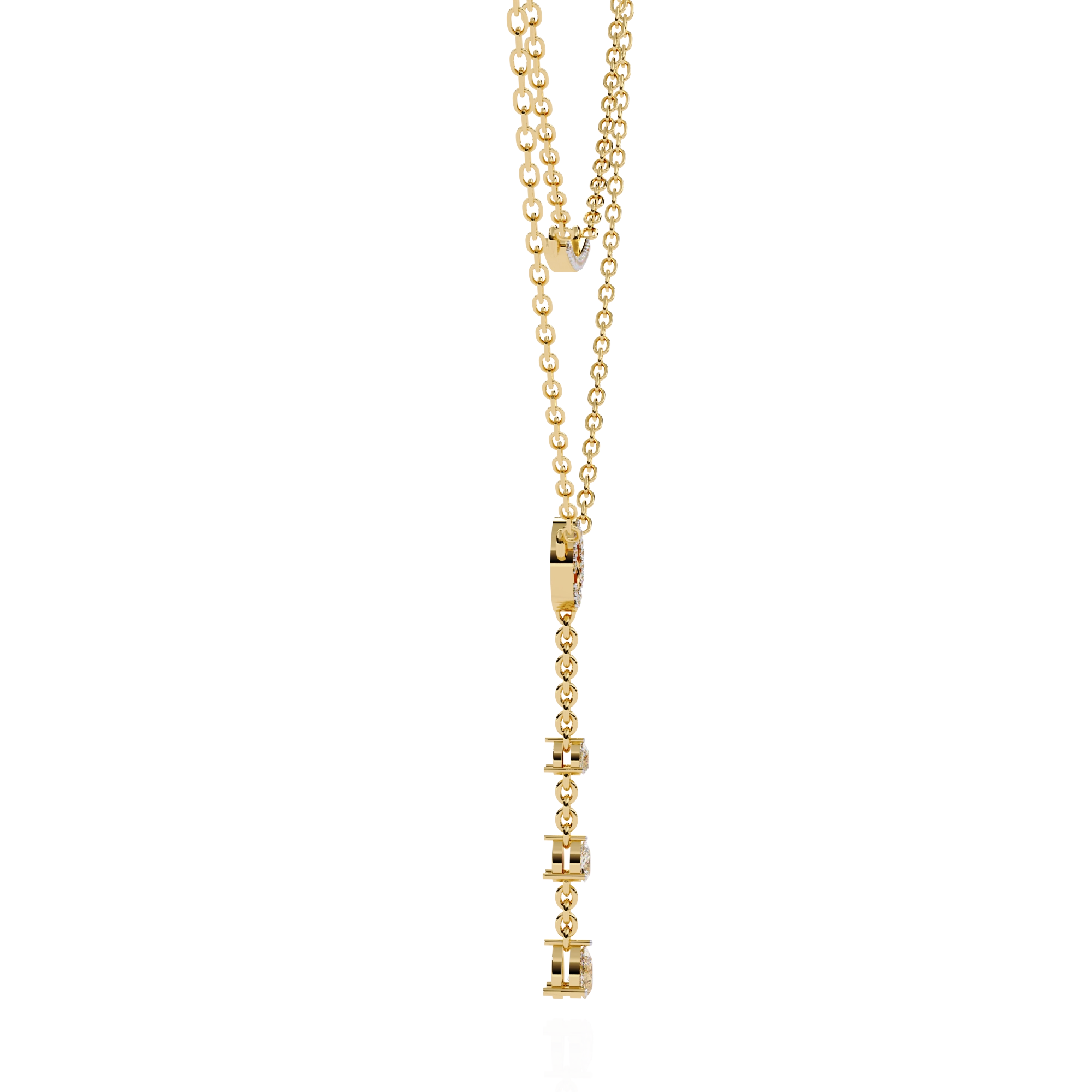 Layered Circle Drop Necklace