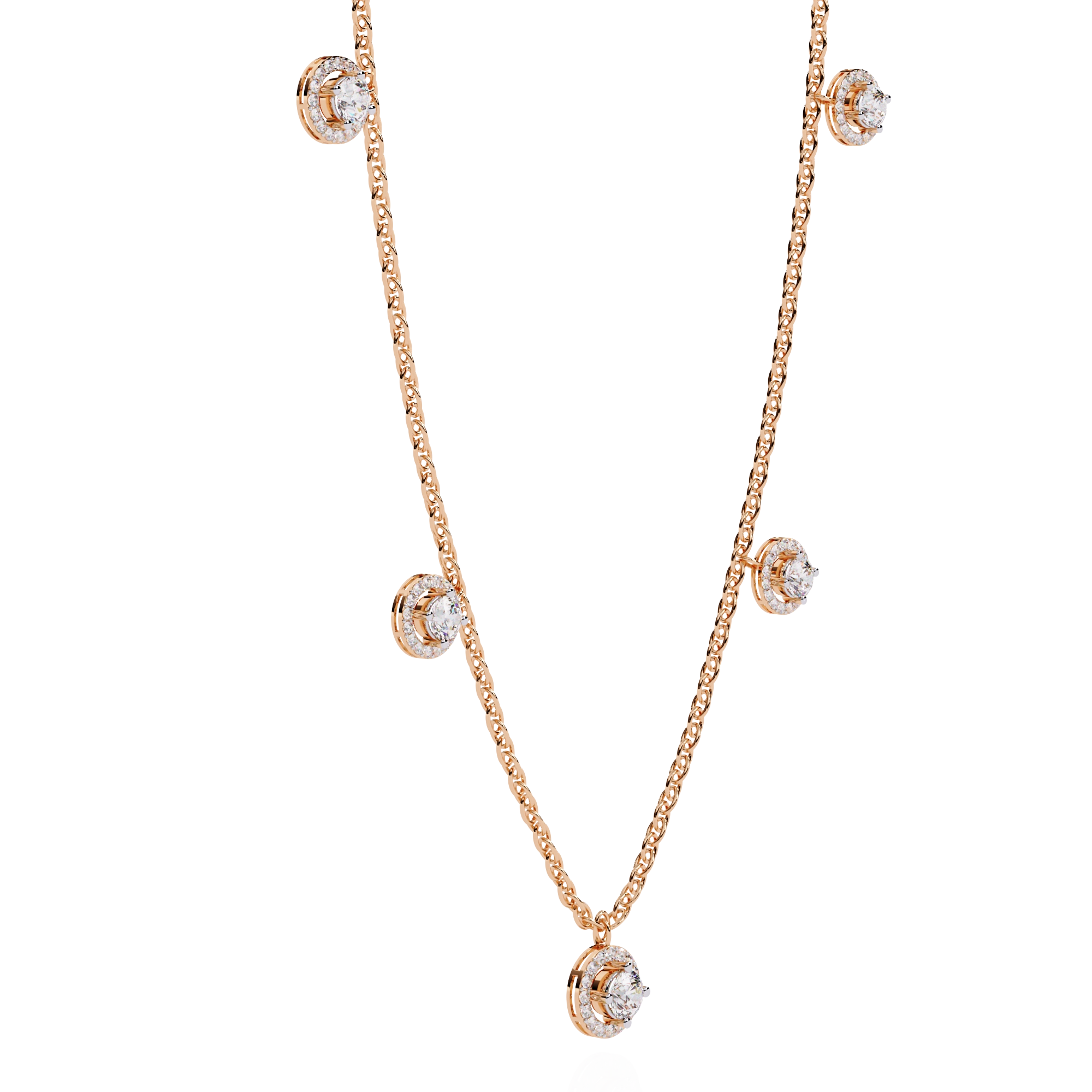 Floating Diamond Necklace