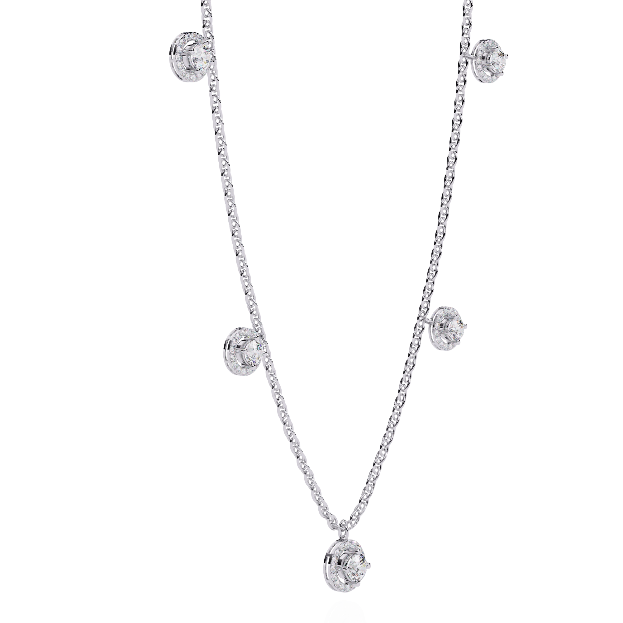 Floating Diamond Necklace