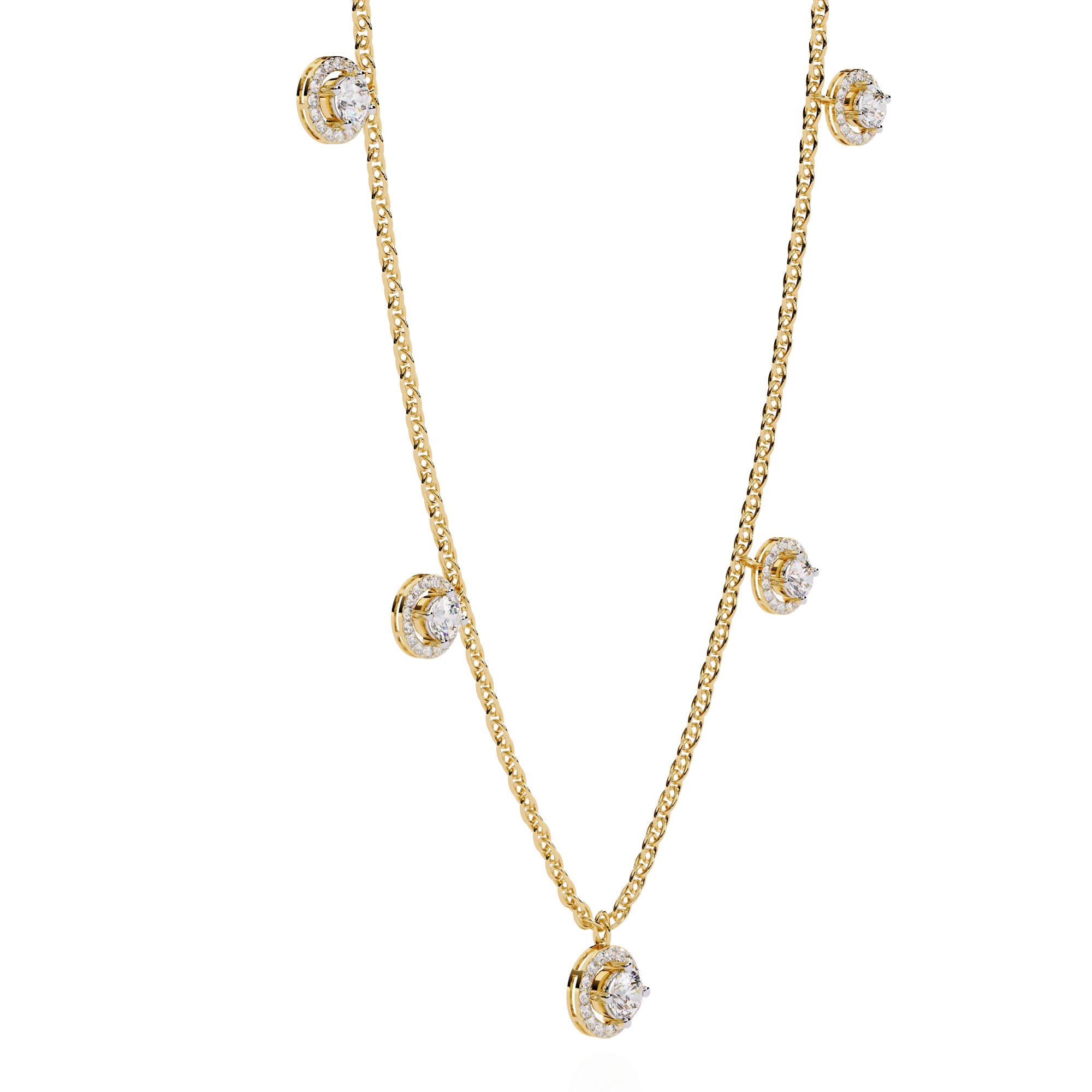 Floating Diamond Necklace