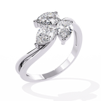 Luxury Three-Stone Pear Cut Ring