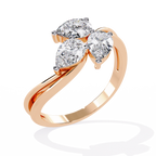 Luxury Three-Stone Pear Cut Ring