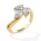 Luxury Three-Stone Pear Cut Ring