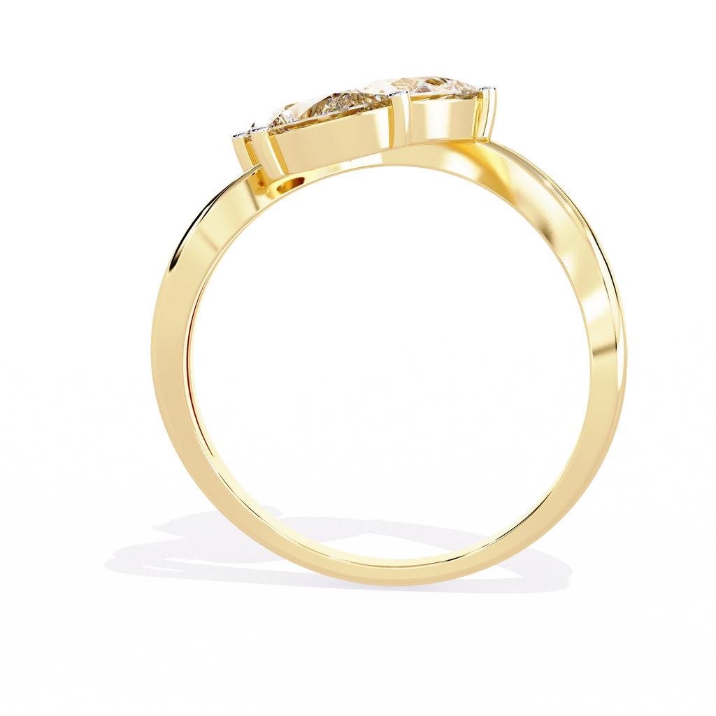 Luxury Three-Stone Pear Cut Ring