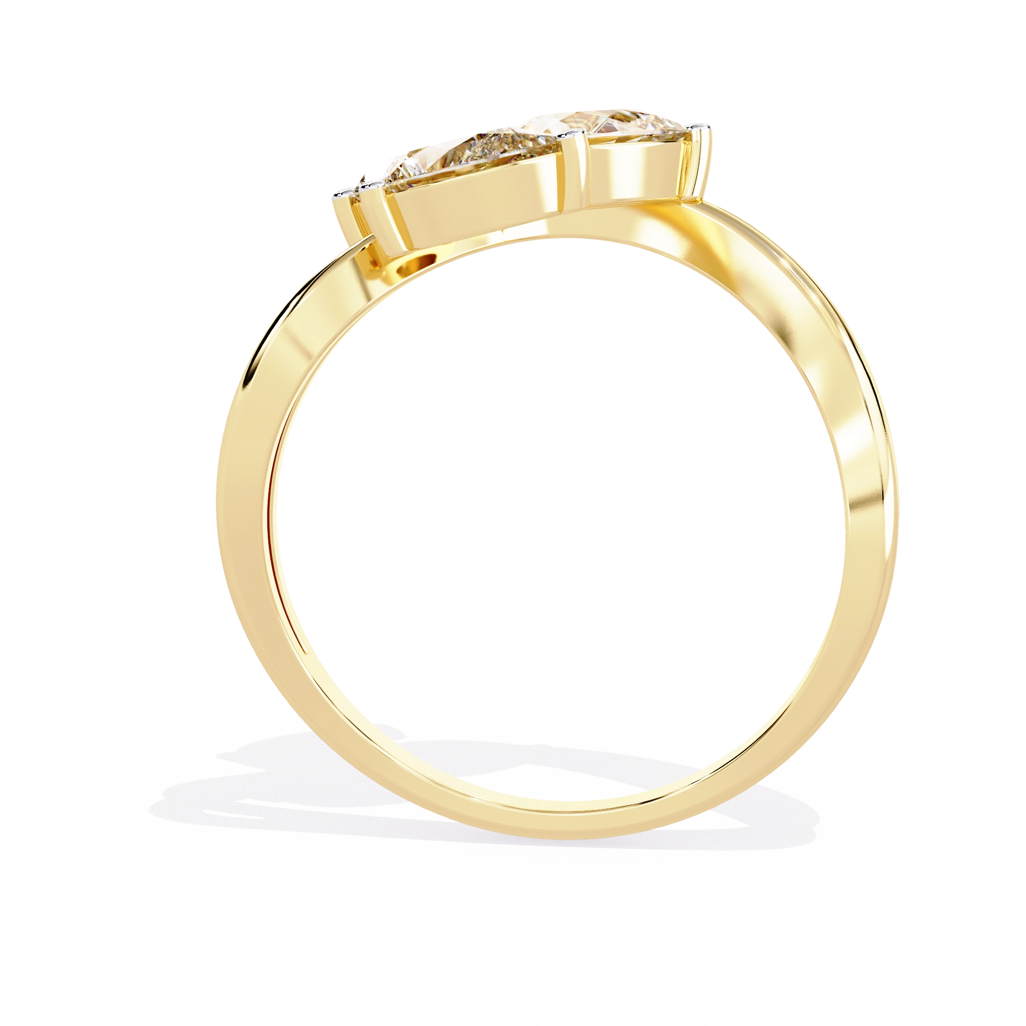 Luxury Three-Stone Pear Cut Ring