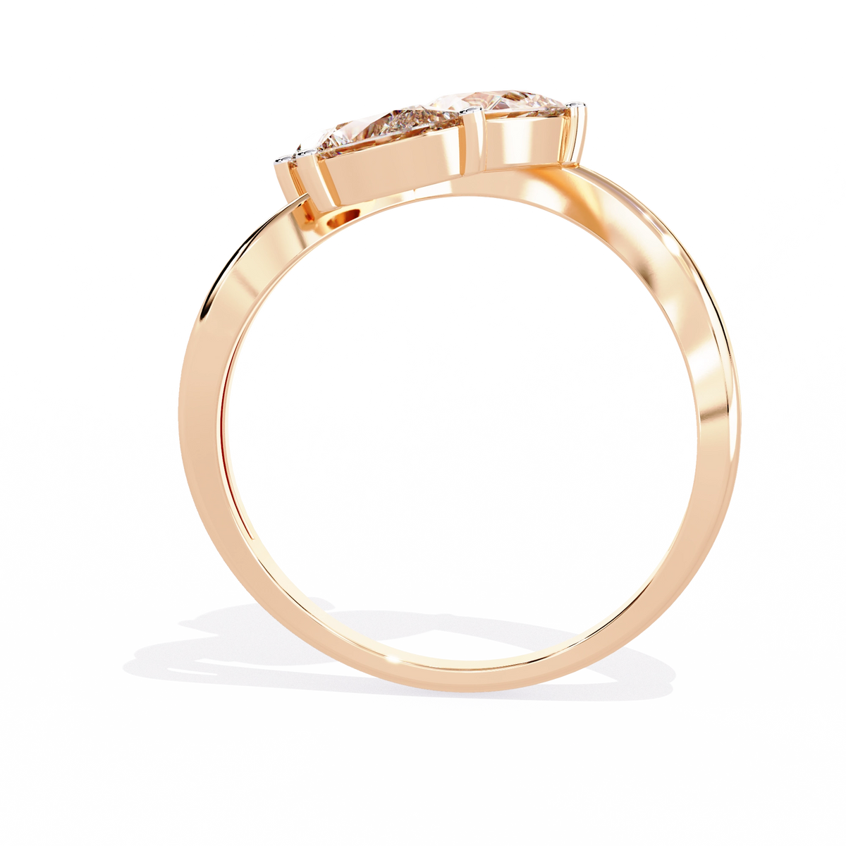 Luxury Three-Stone Pear Cut Ring