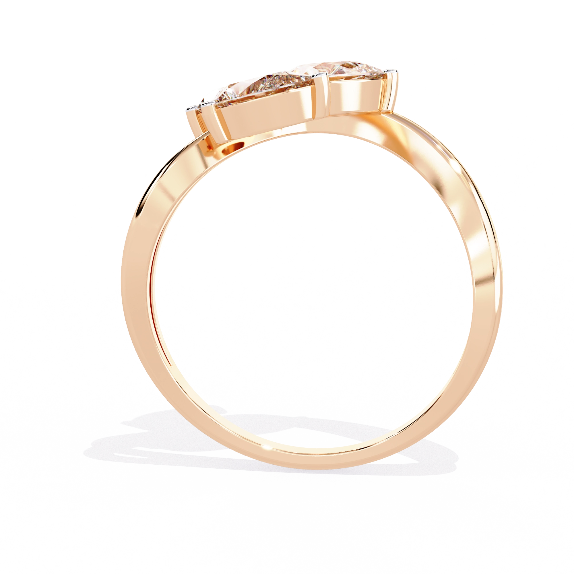 Luxury Three-Stone Pear Cut Ring