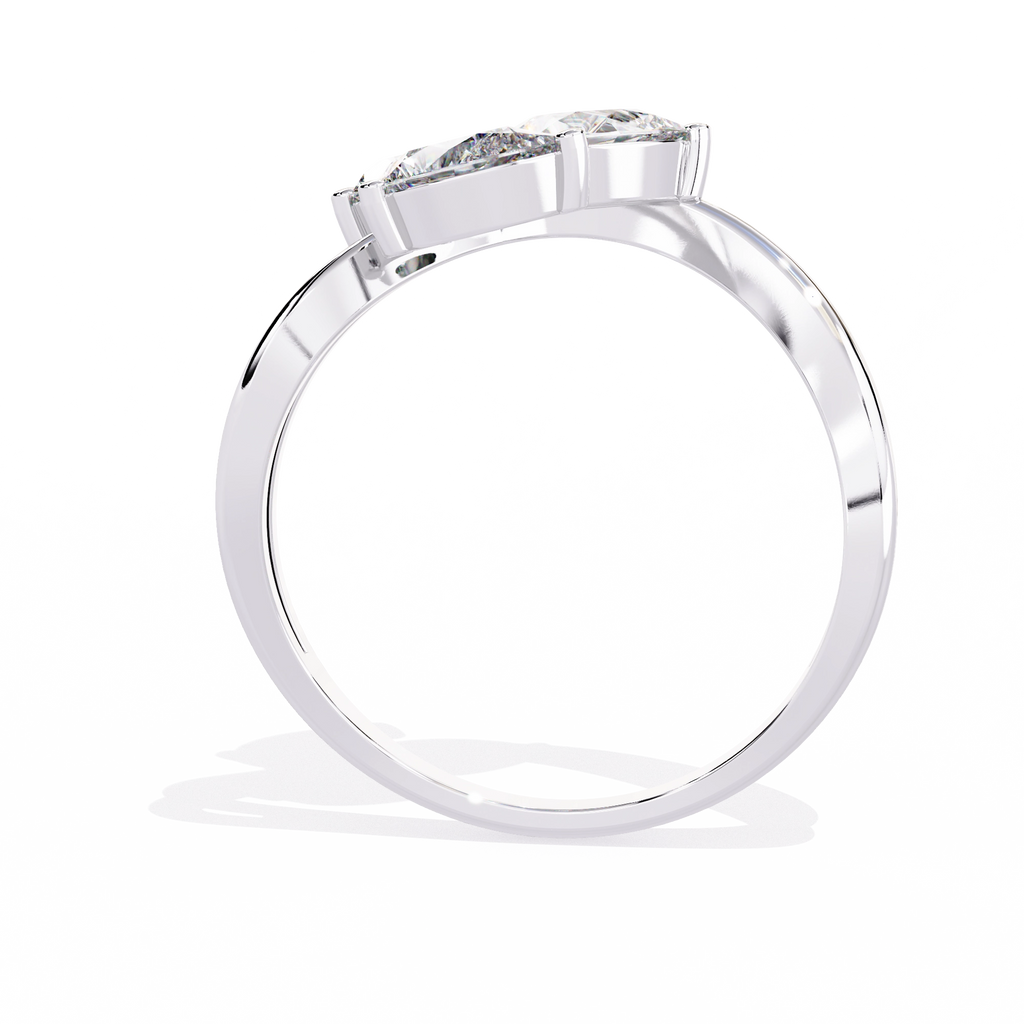 Luxury Three-Stone Pear Cut Ring
