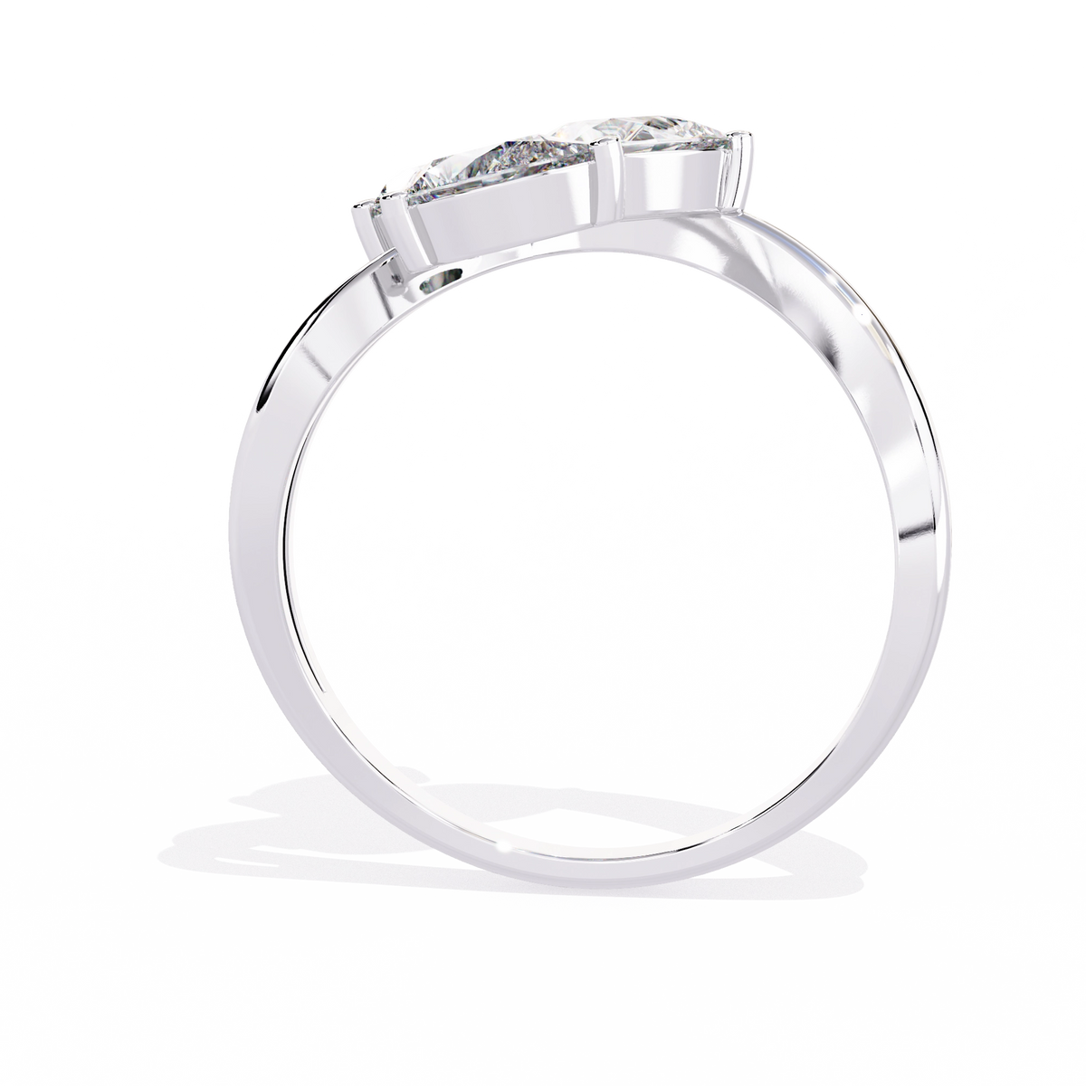 Luxury Three-Stone Pear Cut Ring