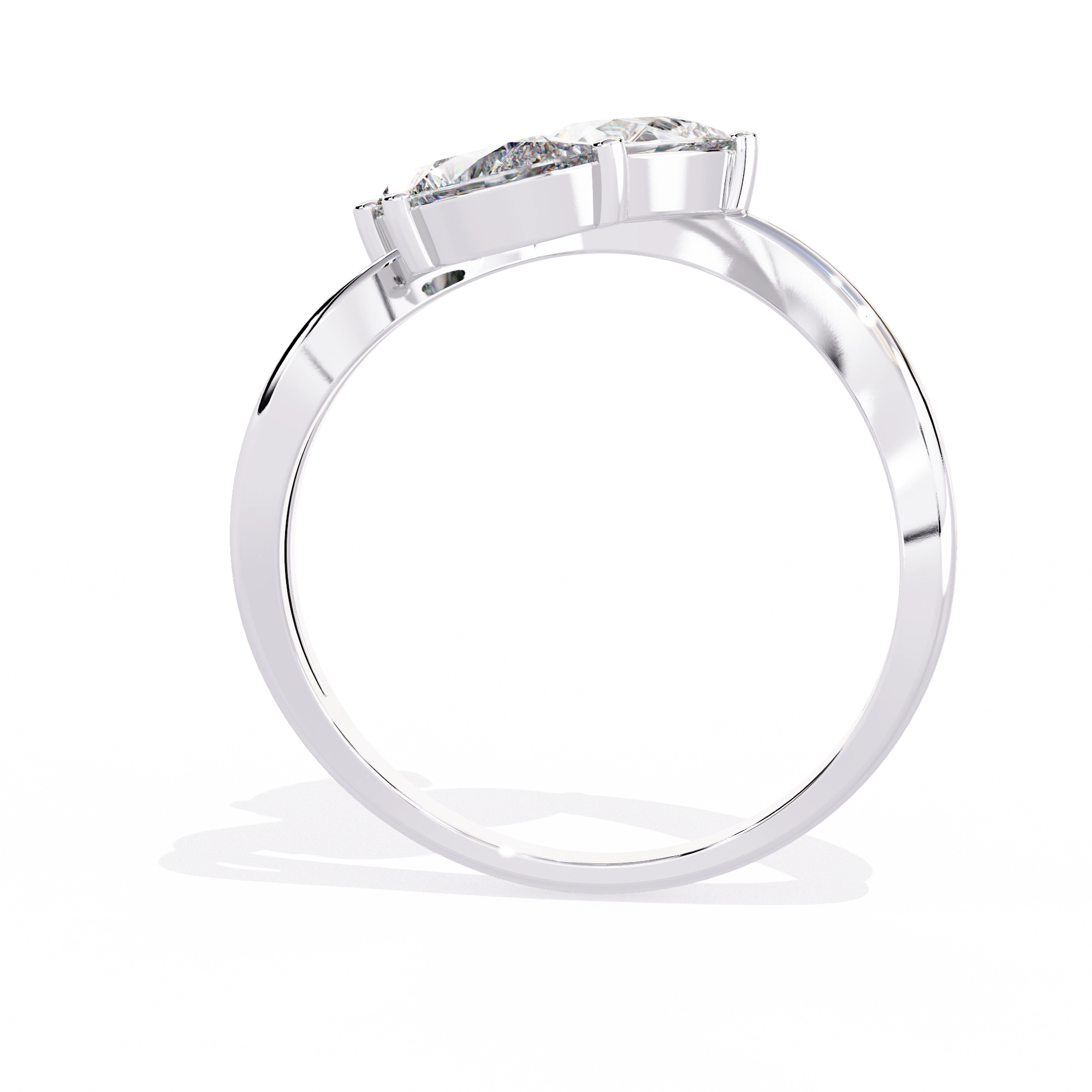 Luxury Three-Stone Pear Cut Ring