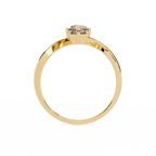Gold Triple Stone Designer Ring