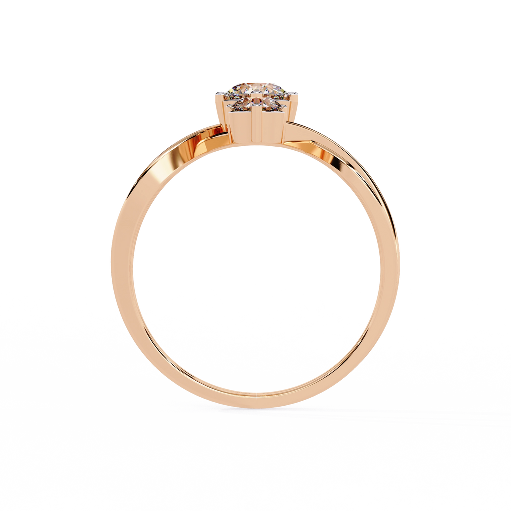Gold Triple Stone Designer Ring