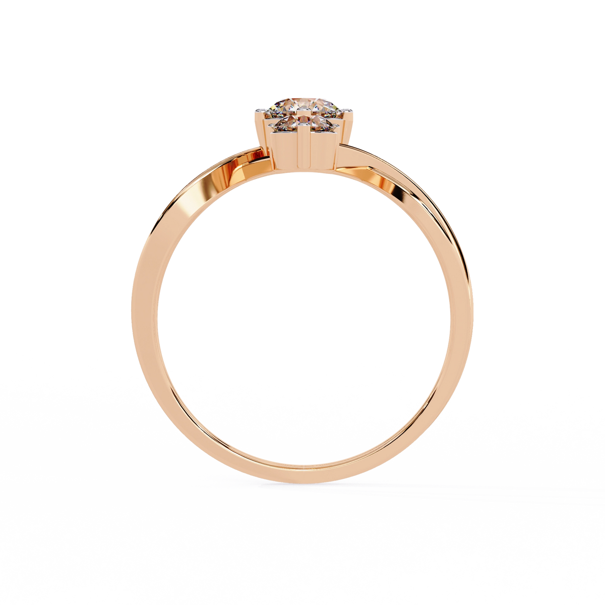 Gold Triple Stone Designer Ring