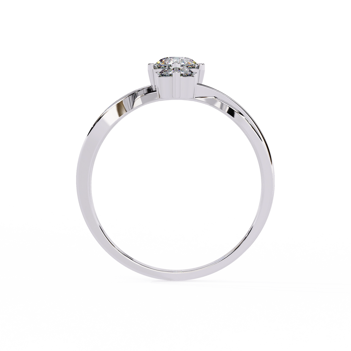 Gold Triple Stone Designer Ring