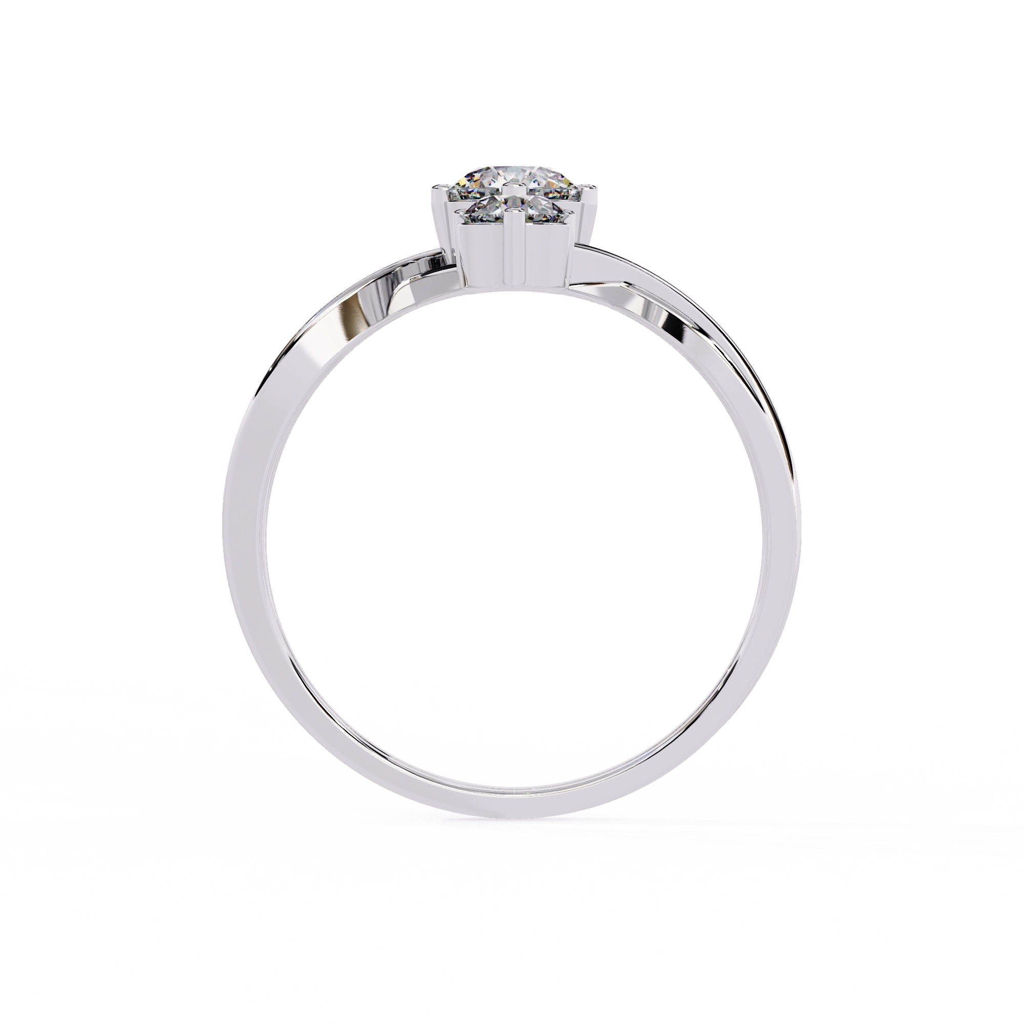 Gold Triple Stone Designer Ring