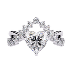 Heart Cut Crown Ring