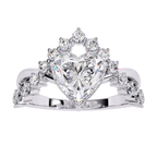 Heart Cut Crown Ring
