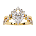 Heart Cut Crown Ring