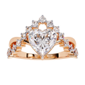 Heart Cut Crown Ring