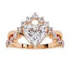 Heart Cut Crown Ring