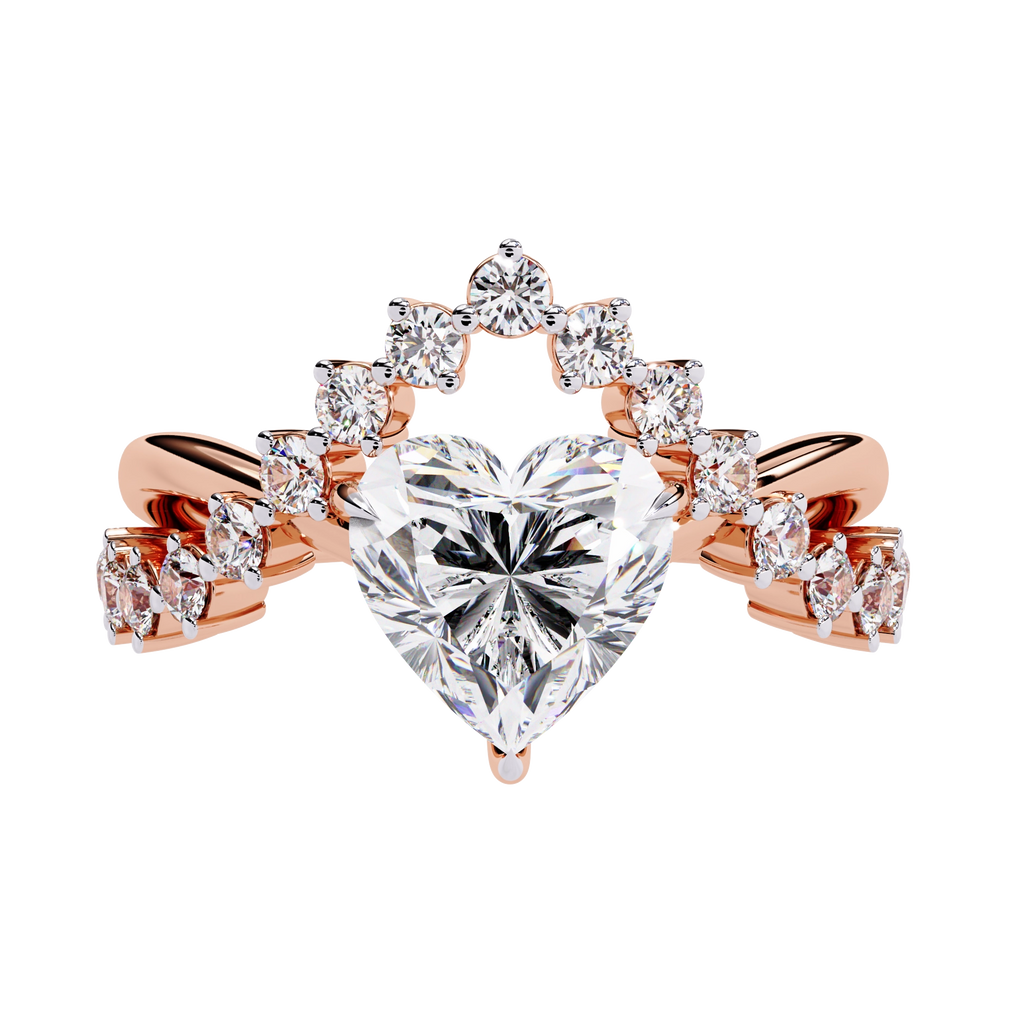 Heart Cut Crown Ring