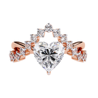 Heart Cut Crown Ring