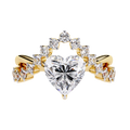 Heart Cut Crown Ring
