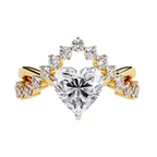 Heart Cut Crown Ring
