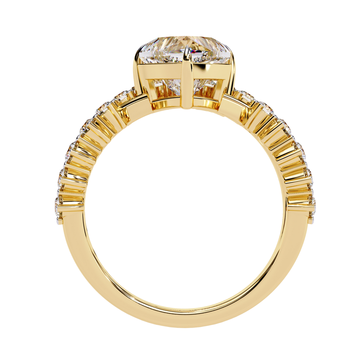 Heart Cut Crown Ring