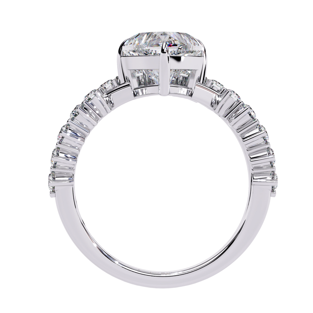 Heart Cut Crown Ring