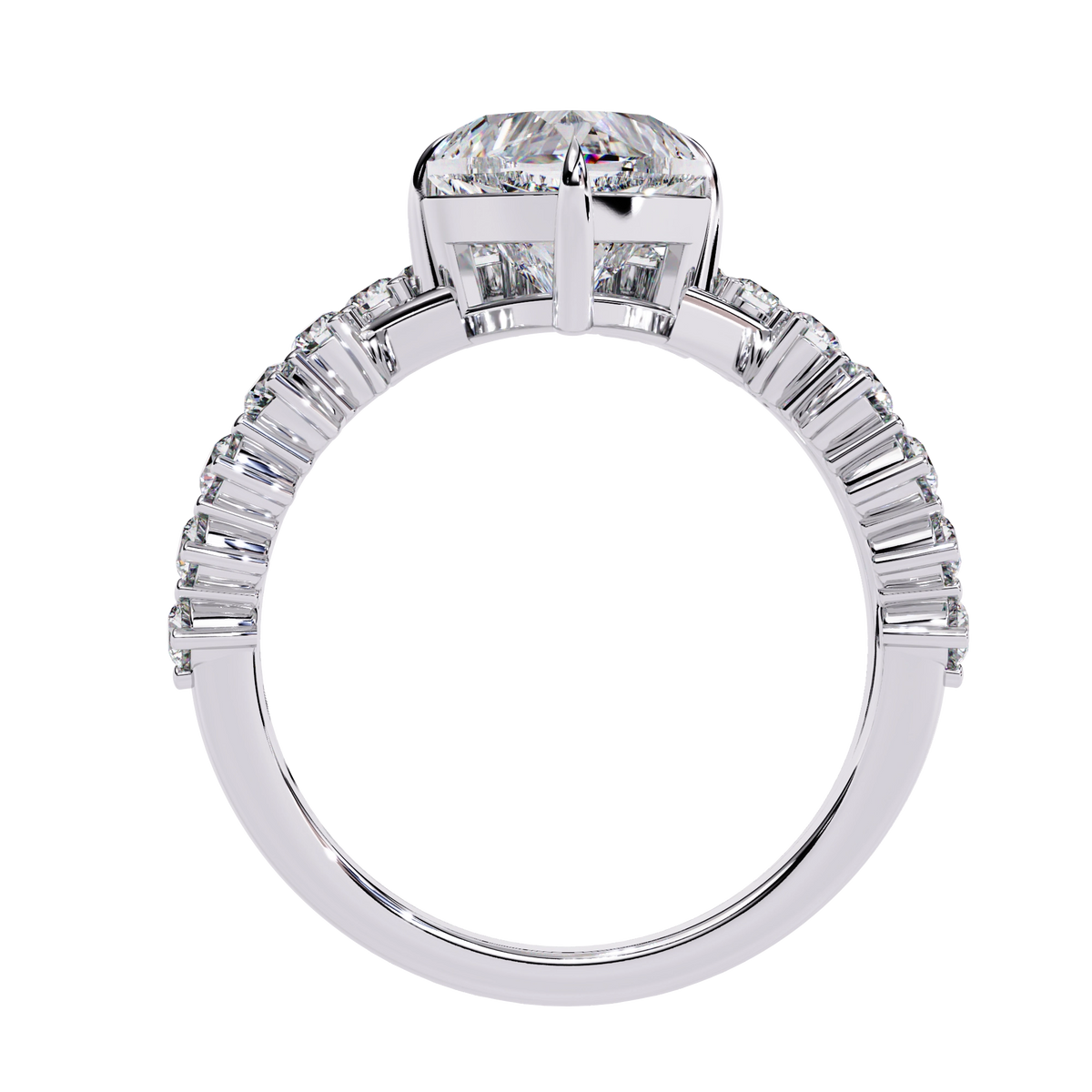 Heart Cut Crown Ring