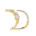 Elegant Pear-Cut Diamond Open Ring