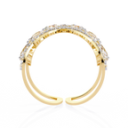 Elegant Pear-Cut Diamond Open Ring