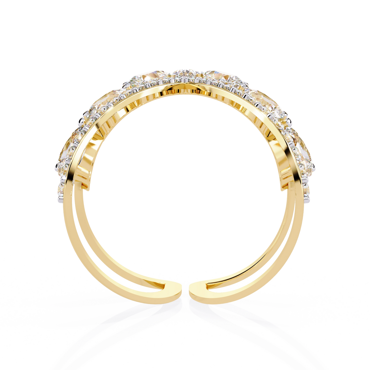 Elegant Pear-Cut Diamond Open Ring