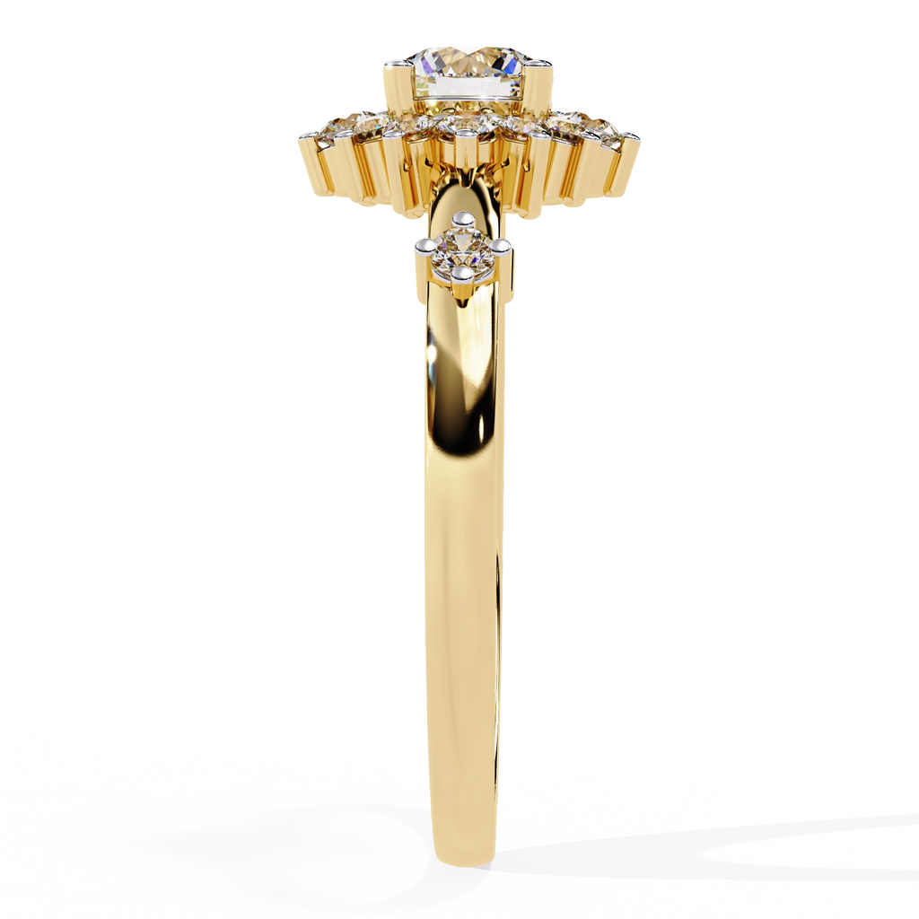 Classic Round Diamond Halo Ring