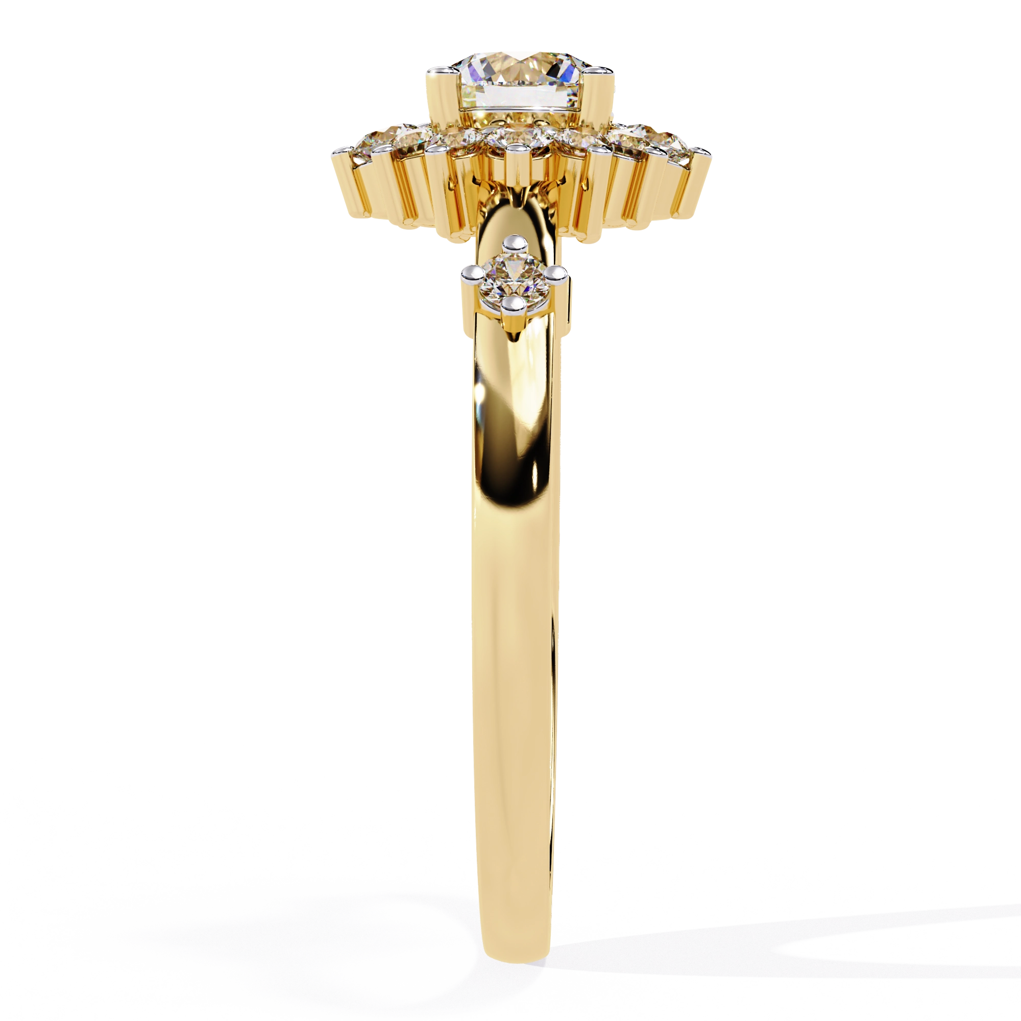 Classic Round Diamond Halo Ring