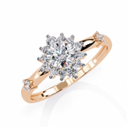 Classic Round Diamond Halo Ring