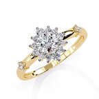Classic Round Diamond Halo Ring