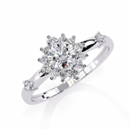 Classic Round Diamond Halo Ring
