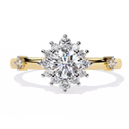 Classic Round Diamond Halo Ring