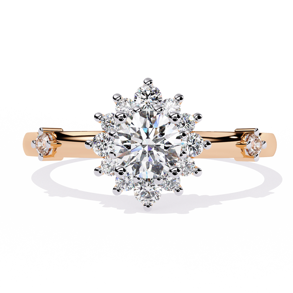 Classic Round Diamond Halo Ring