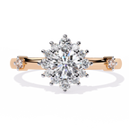 Classic Round Diamond Halo Ring